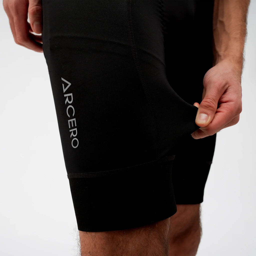 Vestro Pro Bibshorts Black Reflective Logo