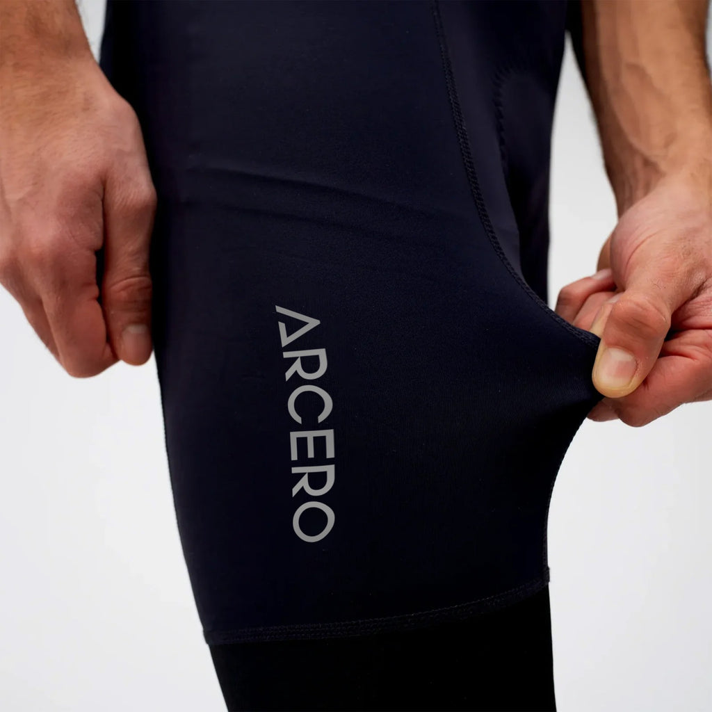 Vestro Pro Bibshorts Navy Reflective Logo