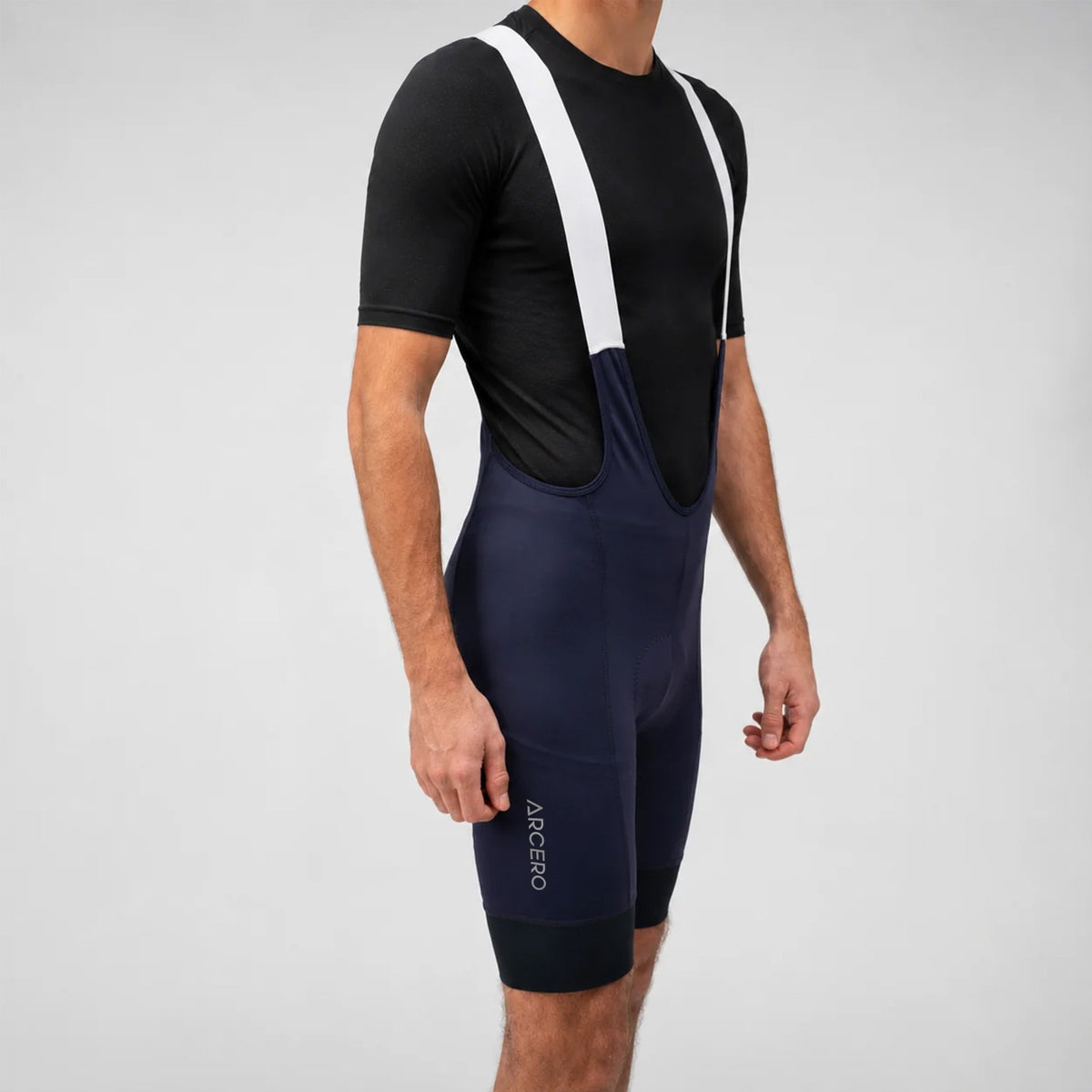 Vestro Pro Bibshorts Navy Reflective Logo